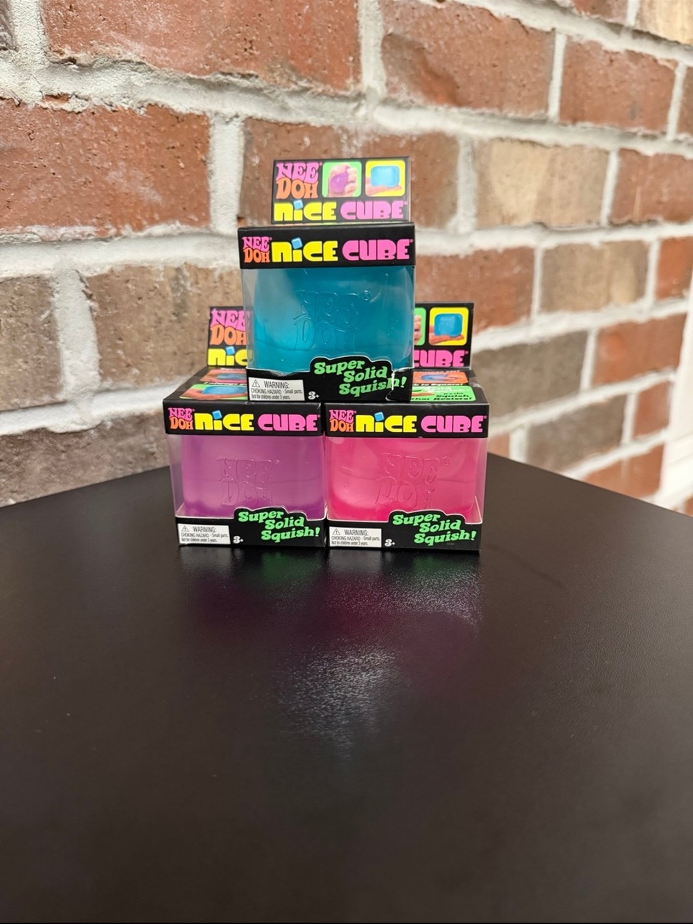 NeeDoh nice cube bundle of 3 - Purple, Pink & Blue